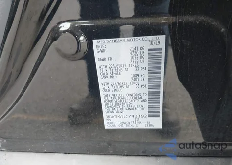 2020 Nissan Rogue Sv Intelligent Awd from USA, damaged, VIN 5N1AT2MV3LC743392